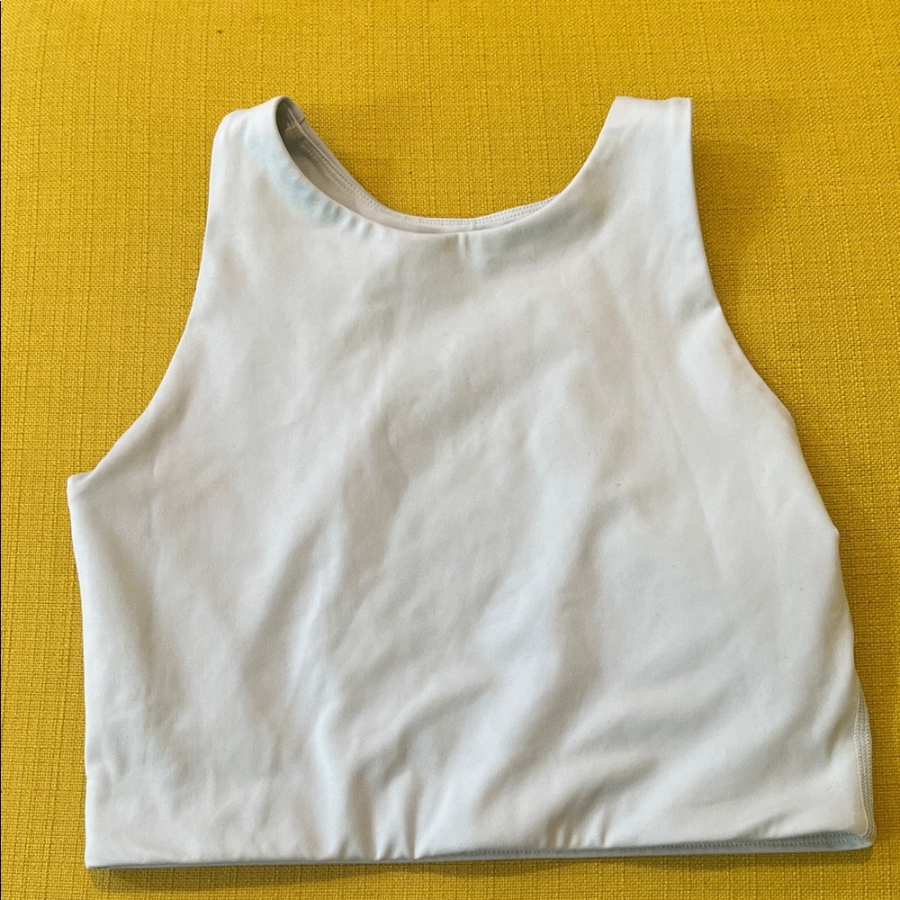 Girlfriend Collective baby blue Crop Top